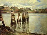 Joseph DeCamp Jetty at Low Tide aka The Water Pier painting